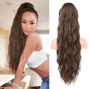 Ponytail Extension, 26 Inch‎ Drawstring Ponytail Hair Extensions for Women? Long